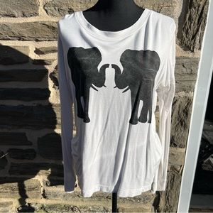 Kensie Long Sleeve Elephant Tee